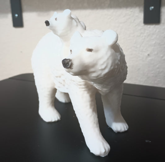 Polar Bear and Cub Figurine